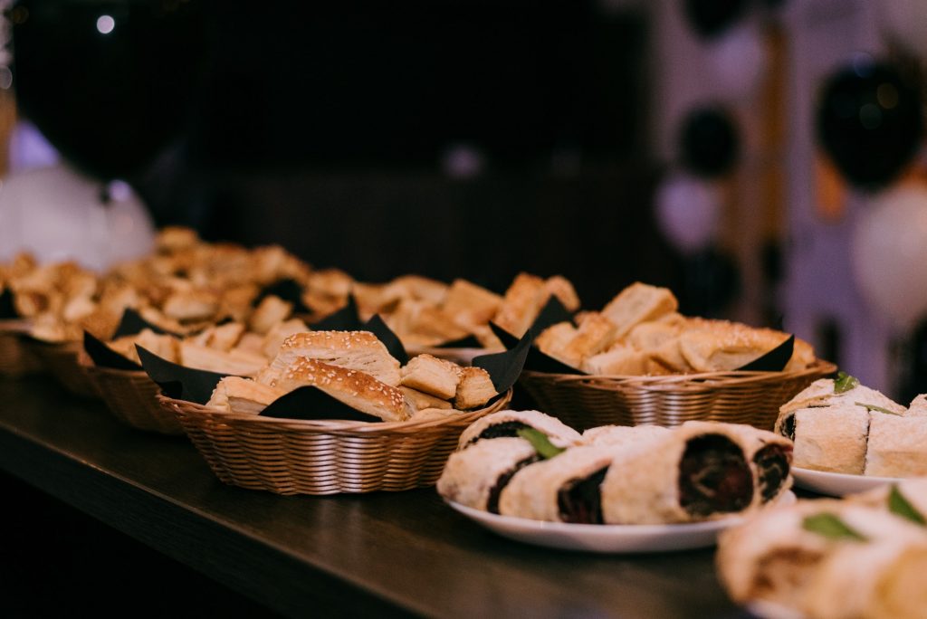 Event catering. Party food. New Year's Eve.